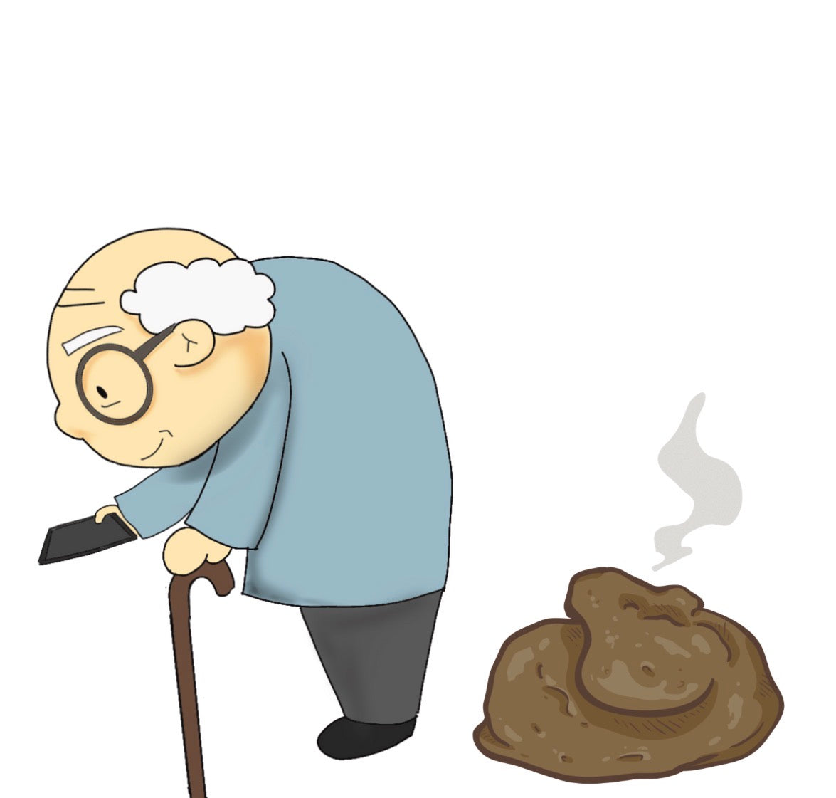 Poopy Old Man Diaper – Birthday Gag